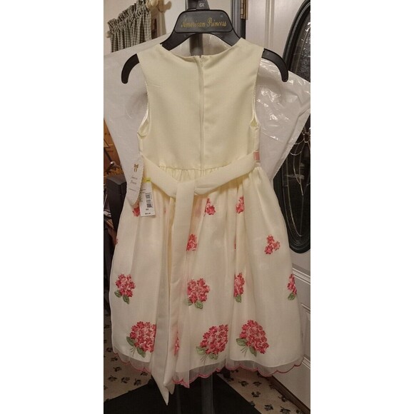 American Princess Girl's Flowered Ivory Wedding Formal Party Dress Size 6X NWT - Picture 3 of 7